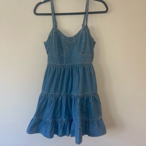 AE Denim Corset Babydoll Mini Dress